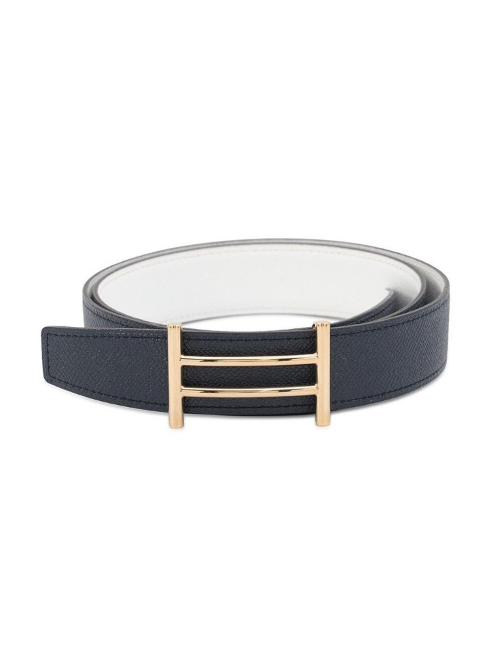 Hermes Belt Rider Caravan White Gold Epsom